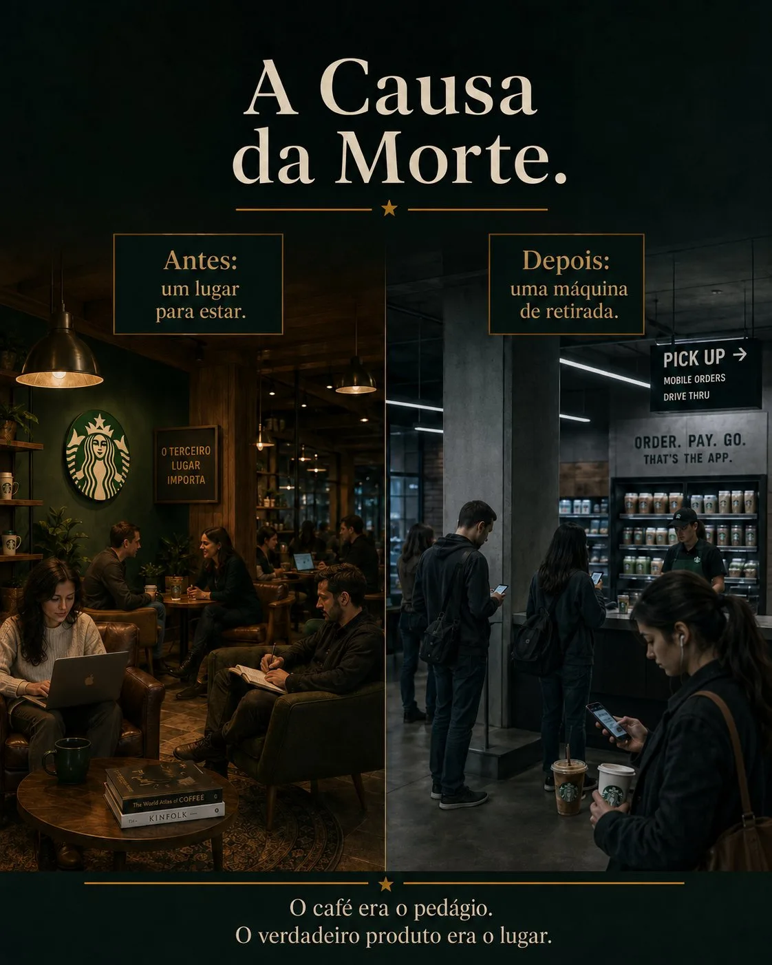 Visualização conceitual da proposta: o ritual do terceiro lugar da Starbucks (2).